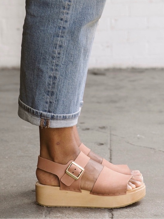 Bryr Shoes - BRYR Ursi Platform Nubuck Clog Sandals in Blush Sz US 8 EU 38